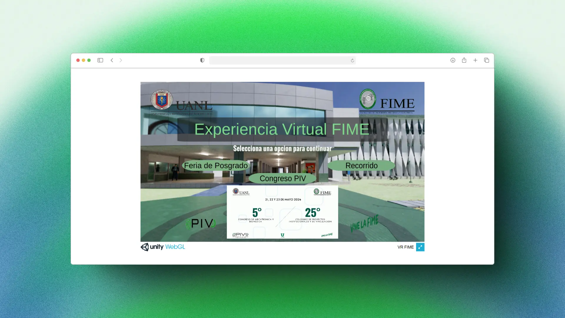 Captura de FIME Virtual Tour